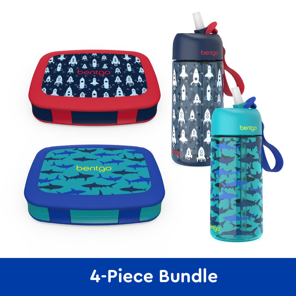 bentgo-kids-prints-lunch-boxes-and-water-bottles-s1 bentgo-lunch-box-bottle-bundle-rocket-shark-1.jpg